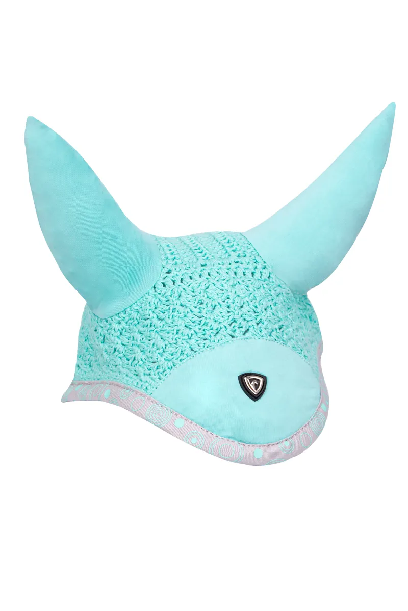 Hy Equestrian DynaMizs Ecliptic Fly Veil - Mint/Grey